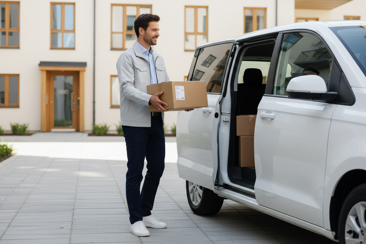 replace the chair with a package and remove the text below