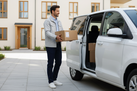 replace the chair with a package and remove the text below